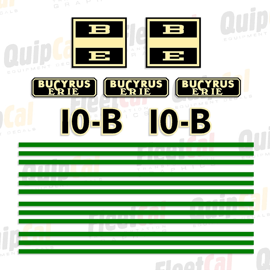 Bucyrus Erie 10-B	Marking Decal Set