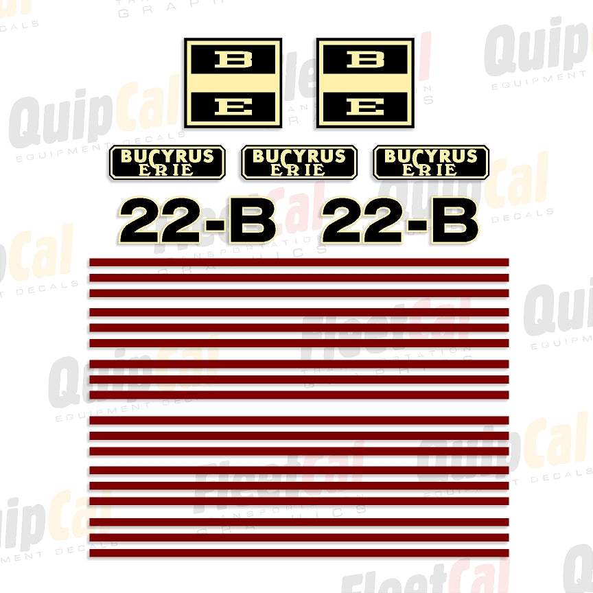 Bucyrus Erie 22-B Marking Decal Set