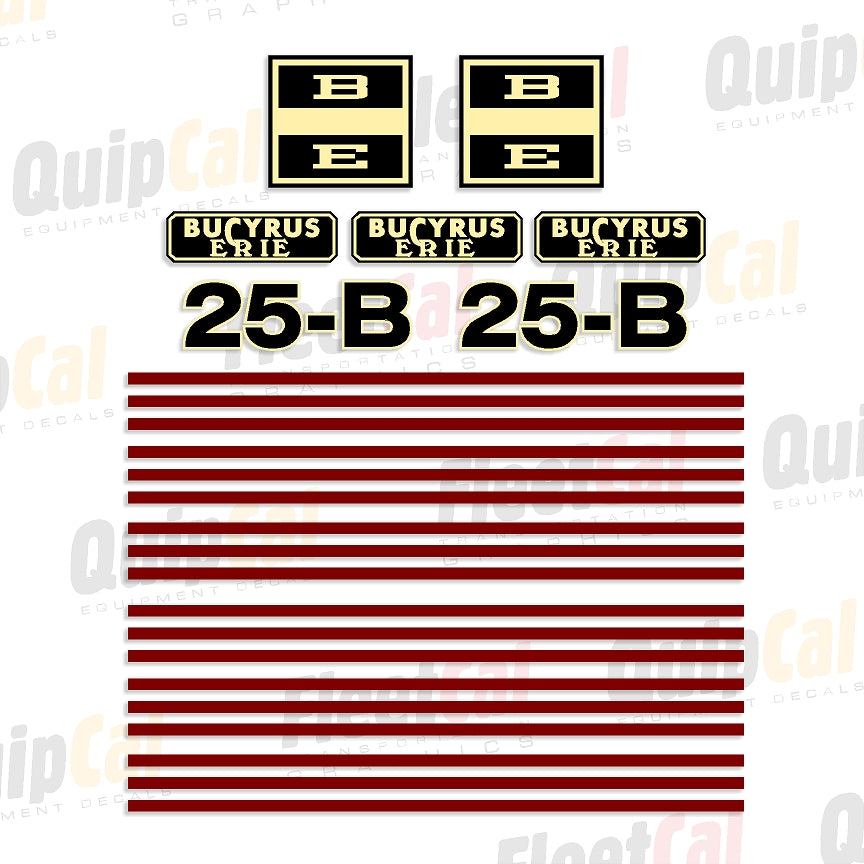 Bucyrus Erie 25-B Marking Decal Set