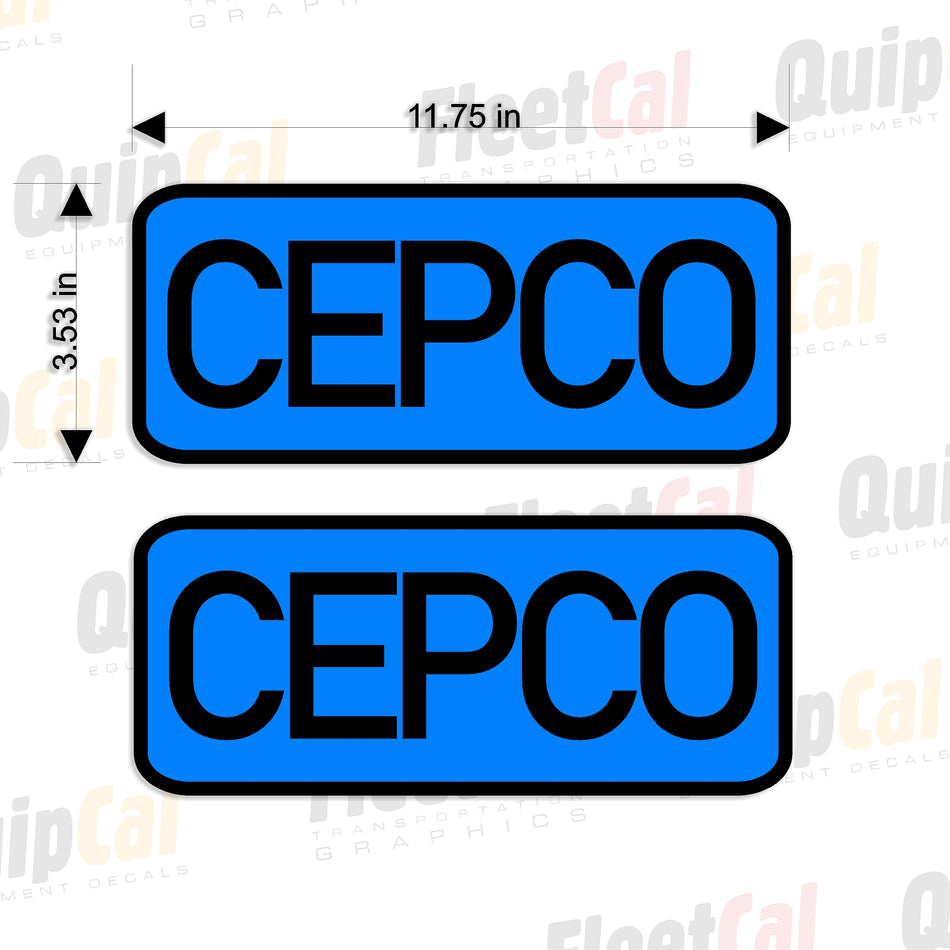 CEPCO Logo Decals (1 PAIR - Blue)