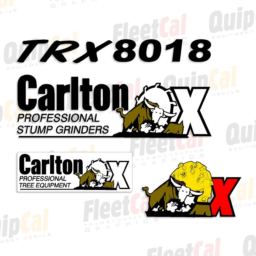 Carlton TRX8018 Stump Grinder Marking Decal Set