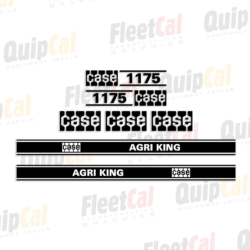 Case 1175 Agri King Tractor Late Model Marking Decal Set