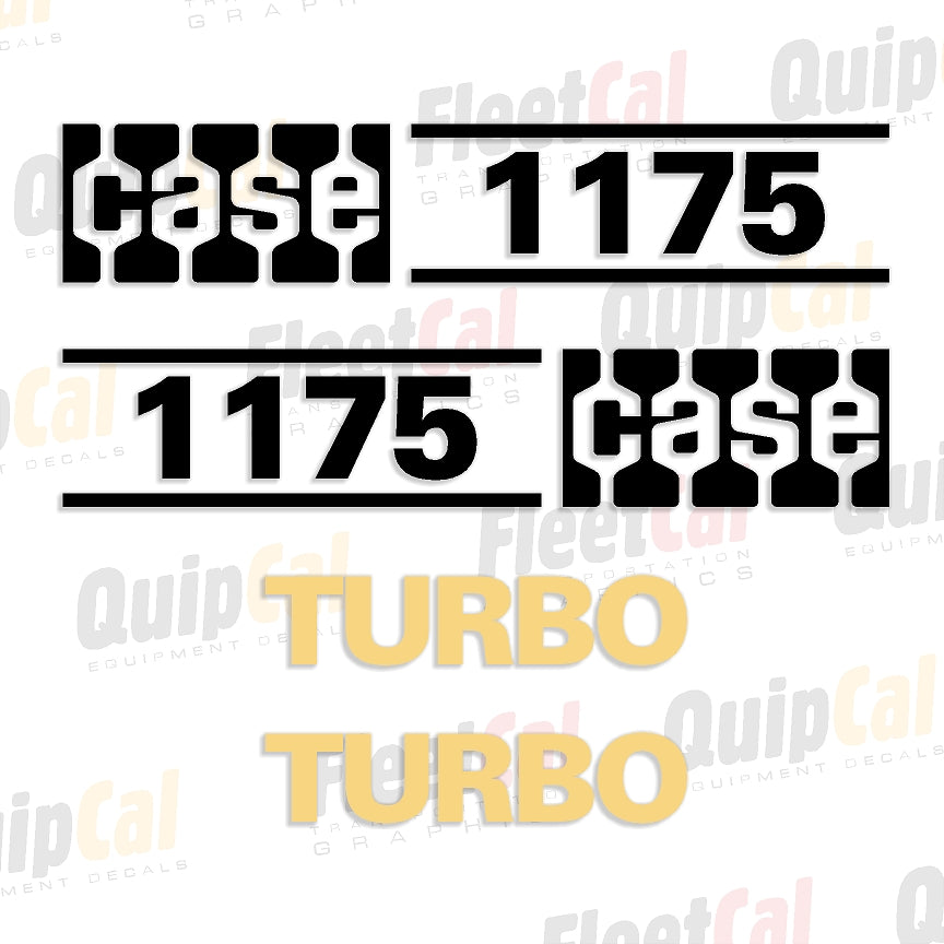 Case 1175 Agri King Tractor Early Model Marking Decal Set