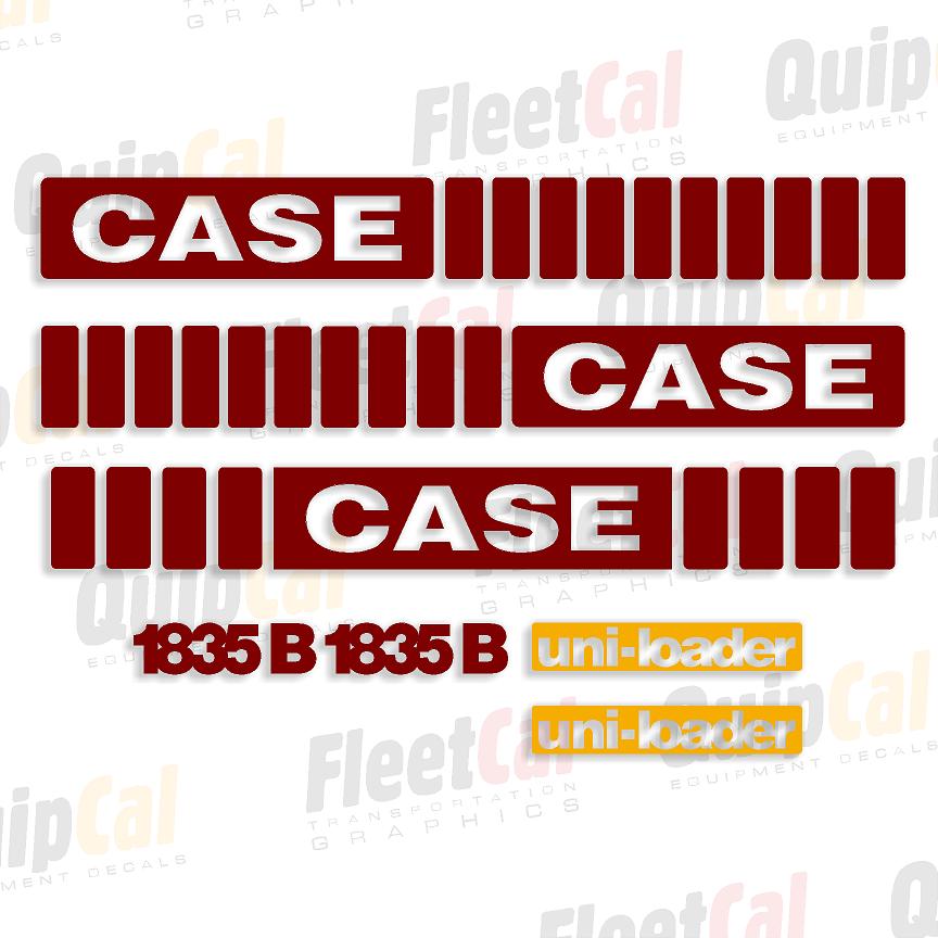 Case 1835B Brown Marking Decal Set