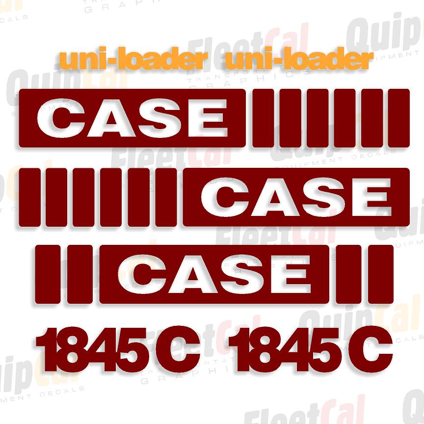 Case 1845C Early Model Marking Decal Set