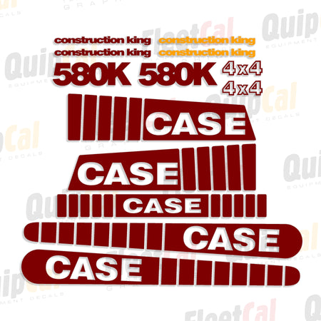 Case Backhoe Decal Set