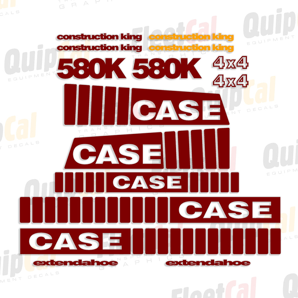 Case Backhoe Decal Set