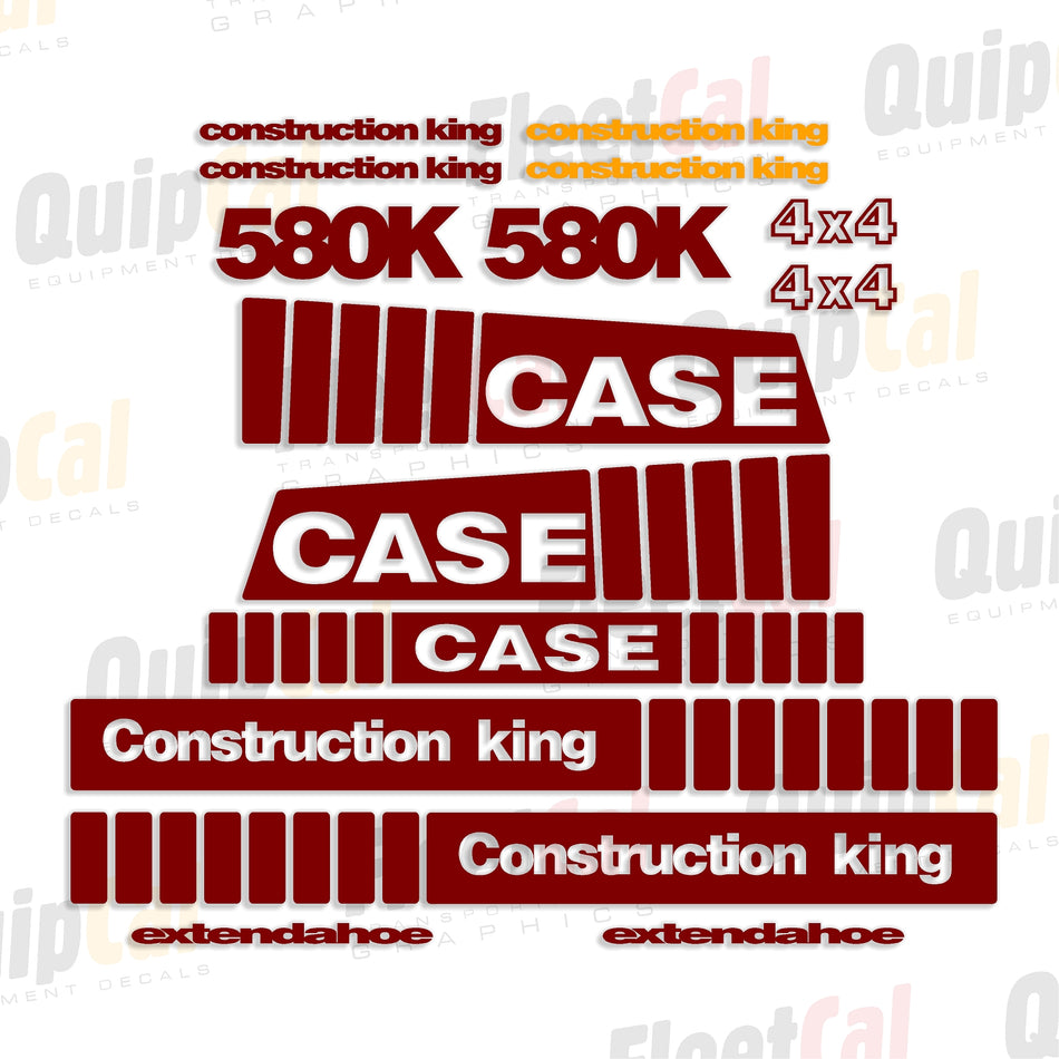 Case Backhoe Decal Set