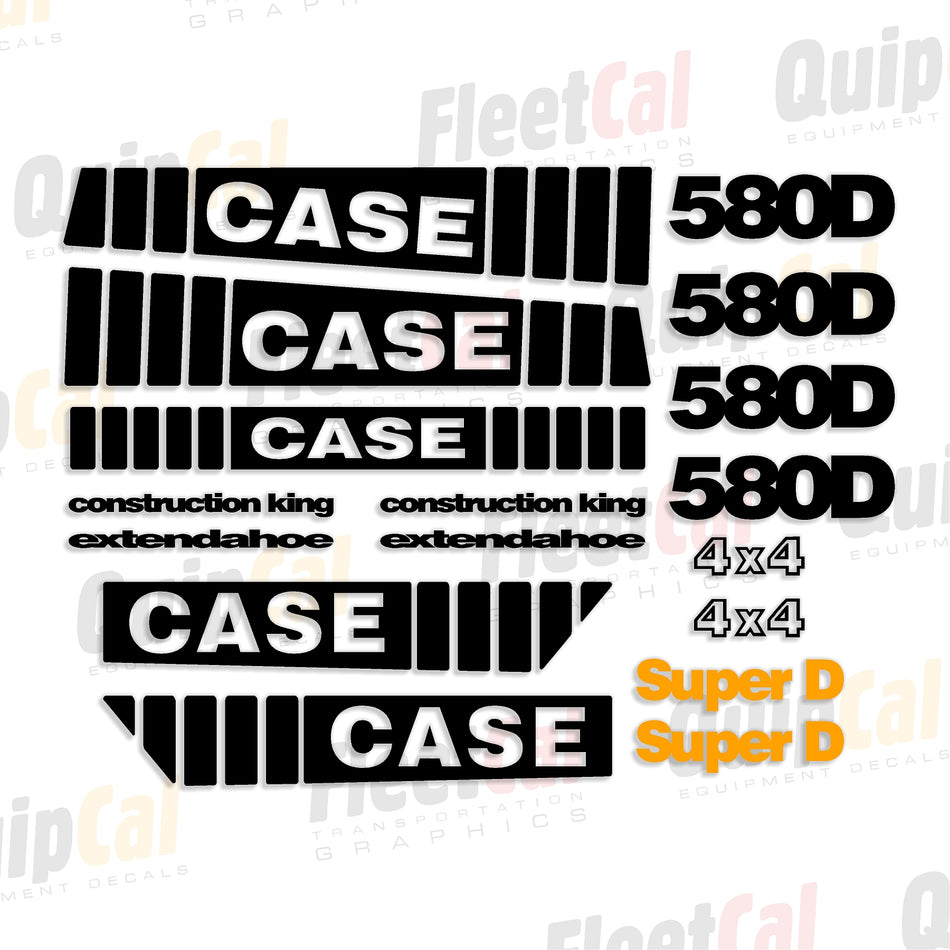 Case Backhoe Decal Set