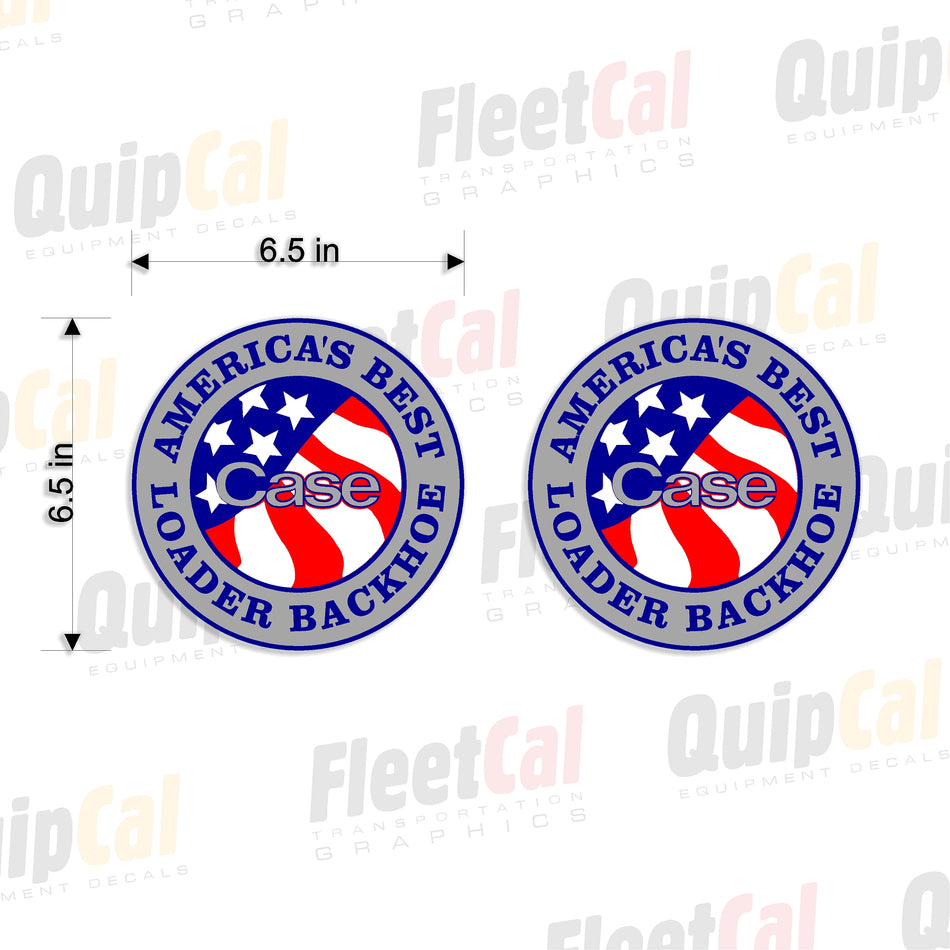 Case America's Best Backhoe Decal Pair