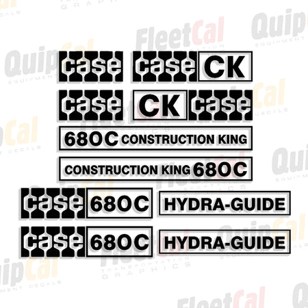 Case Backhoe Decals