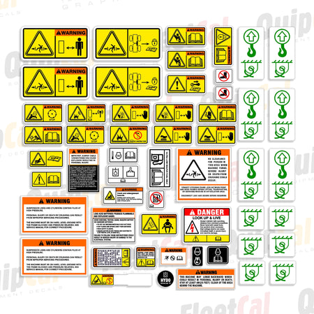 Cat Articulating Haul Truck Safety Decal Set