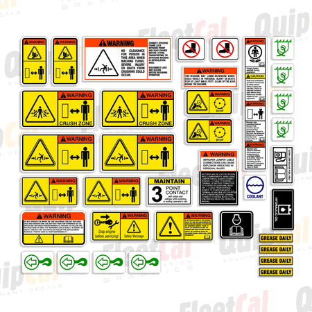 Cat Roller Compactor Safety Decal Set