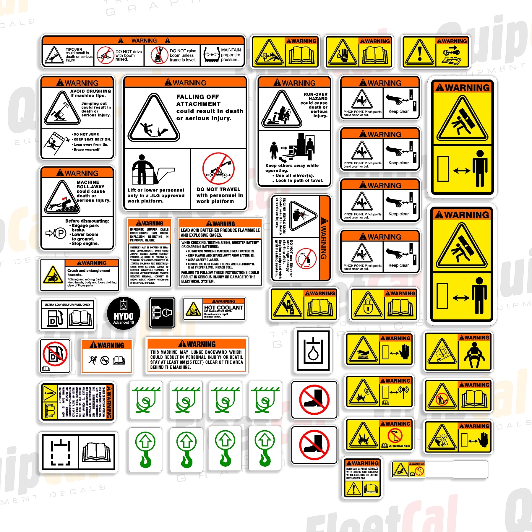 Cat Telehandler Safety Decal Set – Truck and Equipment Decals