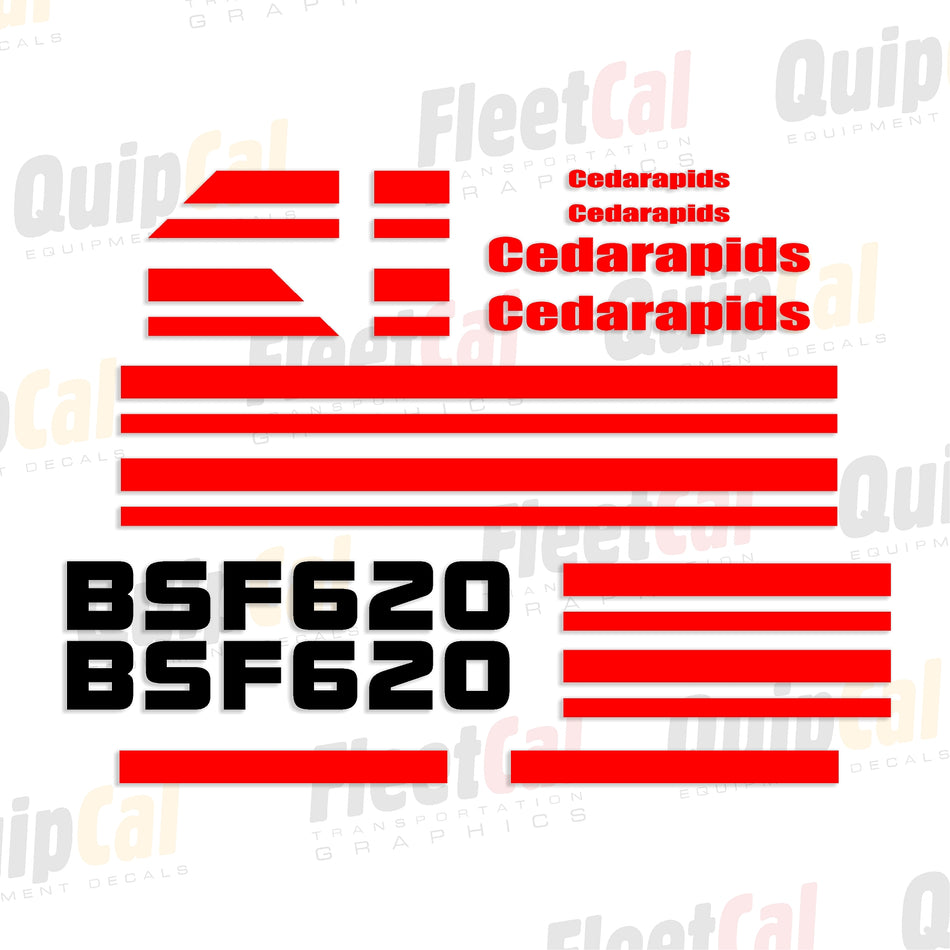 Cedarapids BSF620 Paver Marking Decal Set