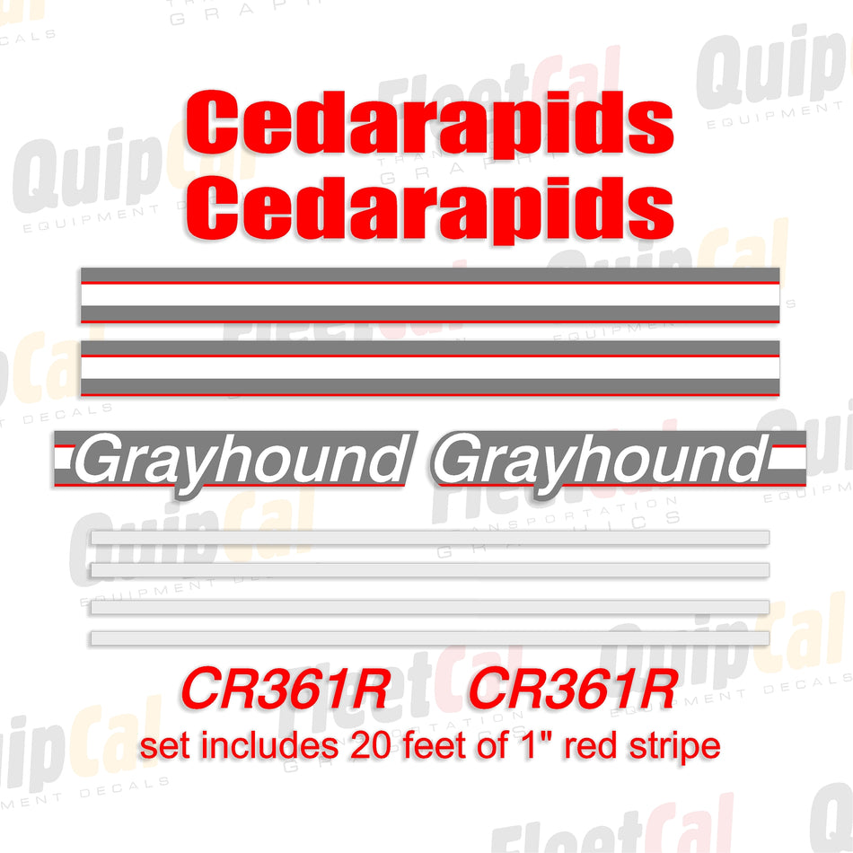 Cedarapids CR361R Grayhound Marking Decal Set