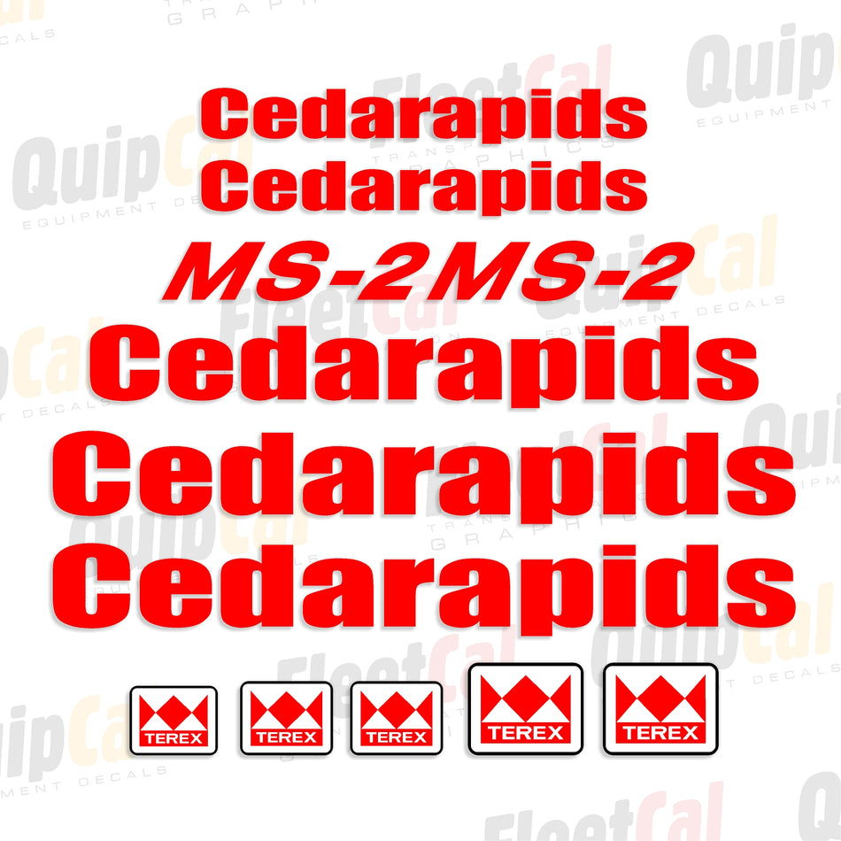 Cedarapids / Terex MS-2 Marking Decal Set