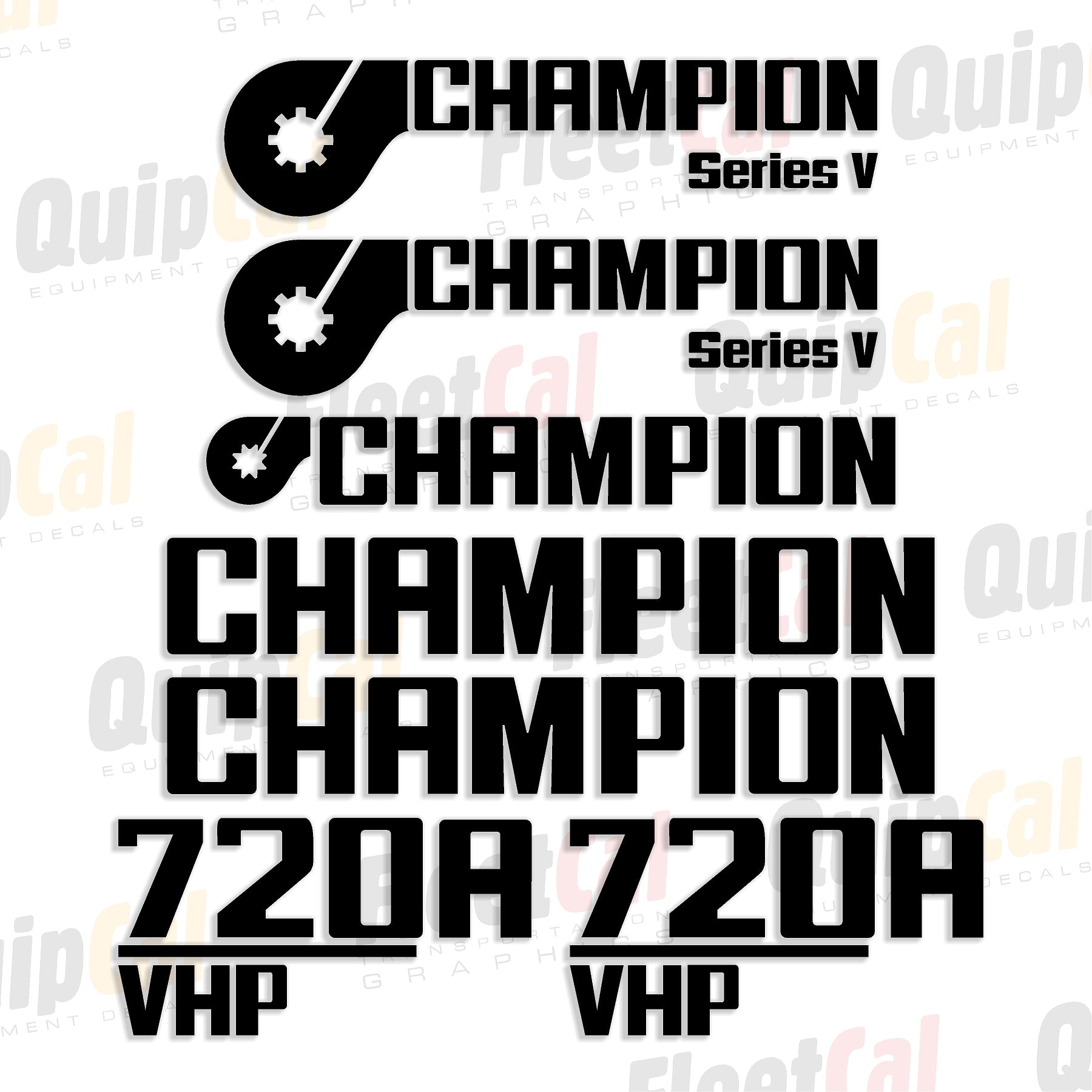 Champion Grader Decals