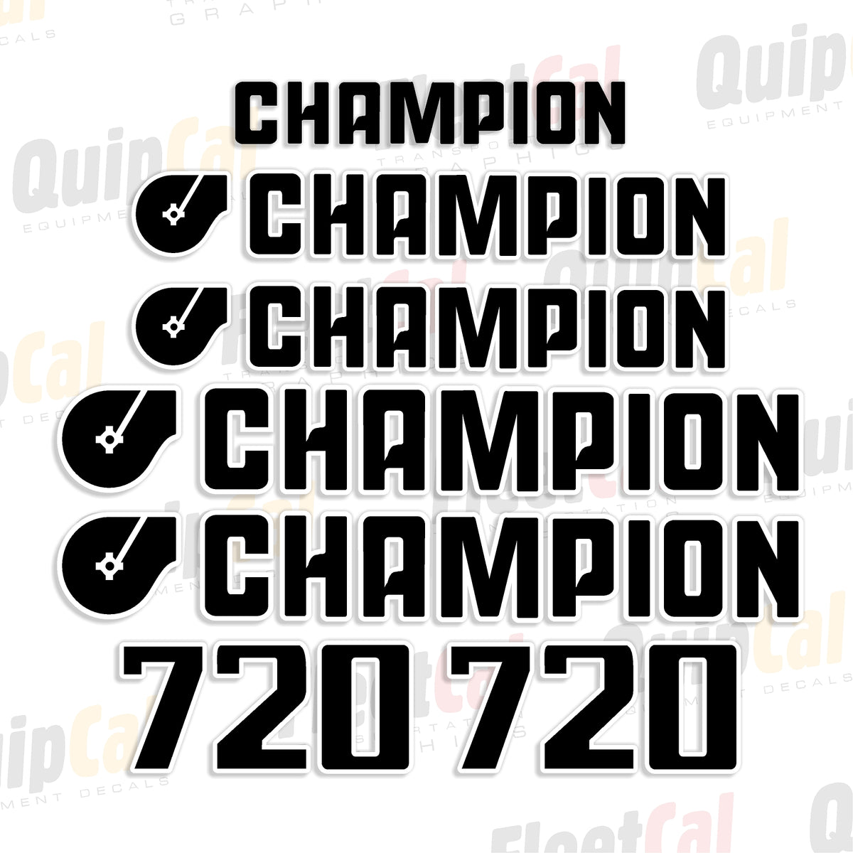 Champion Grader Decals