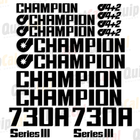 Champion Grader Decals