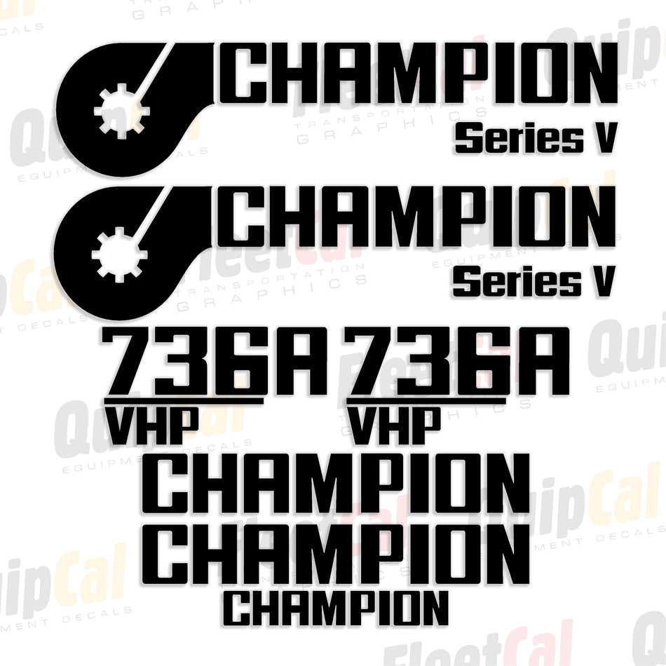 Champion Grader Decals