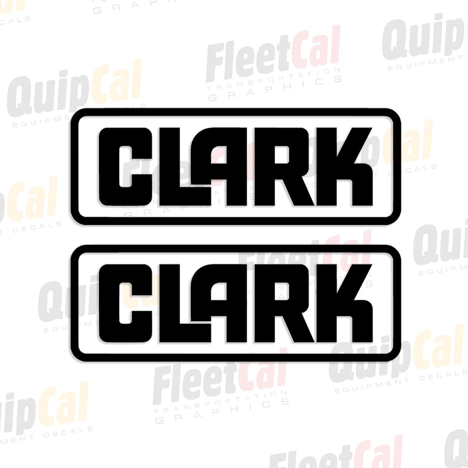 Clark Logo Decals (1 PAIR)