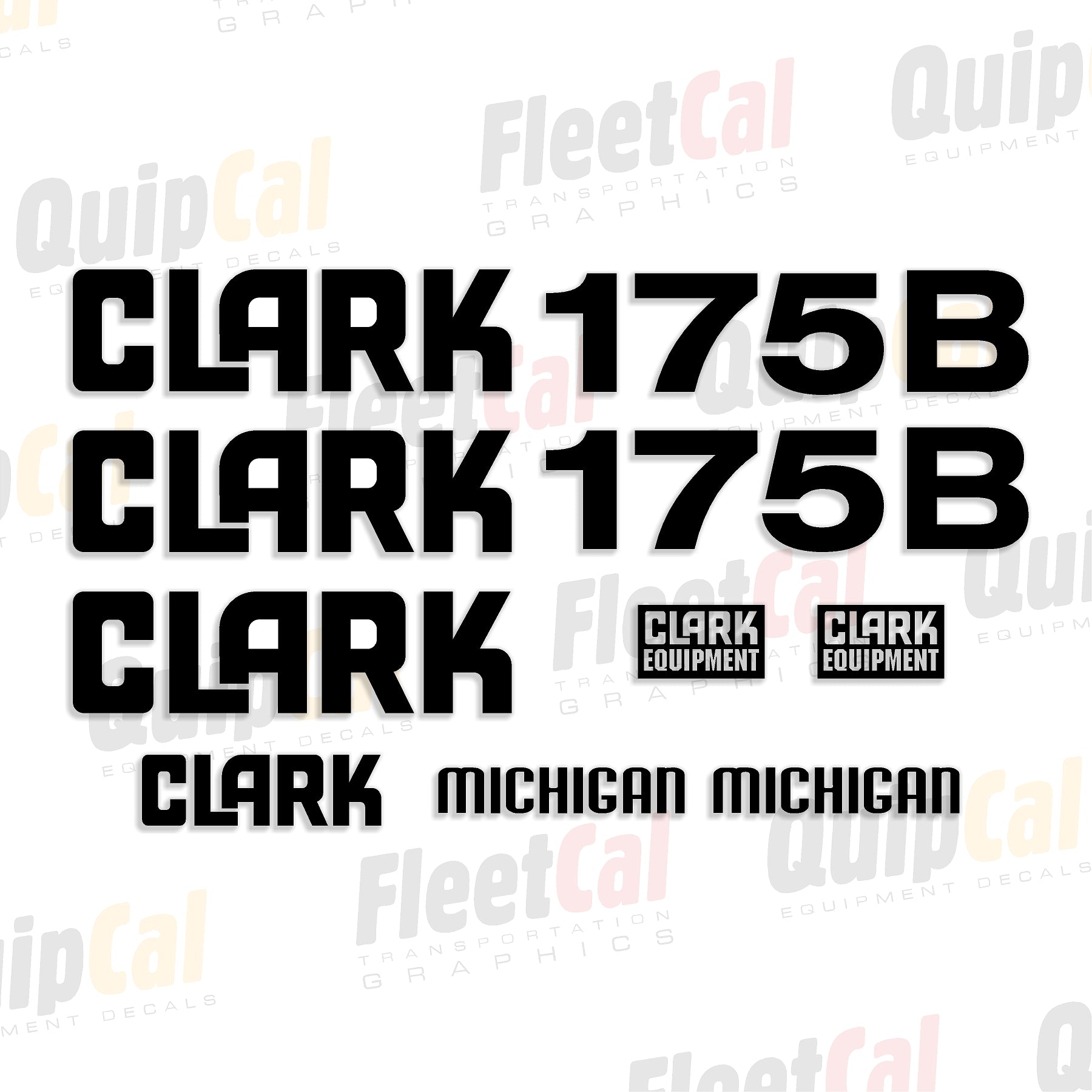 Clark Michigan Loader Decals 