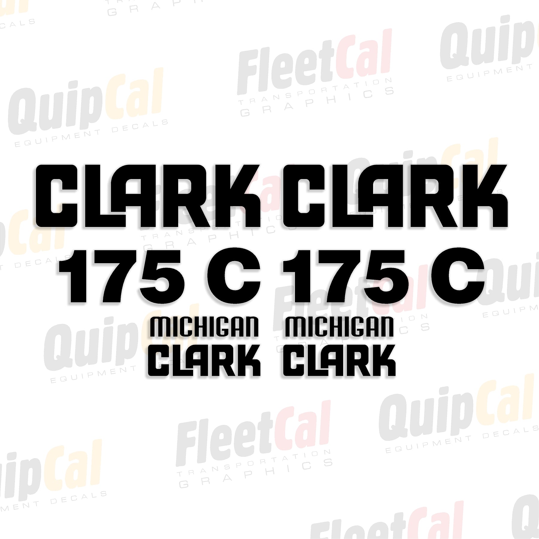 Clark Michigan Loader Decals 