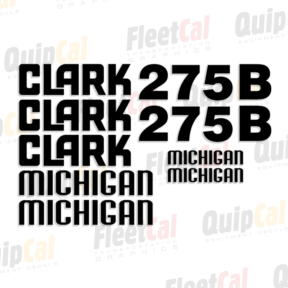 Clark Michigan Loader Decals 