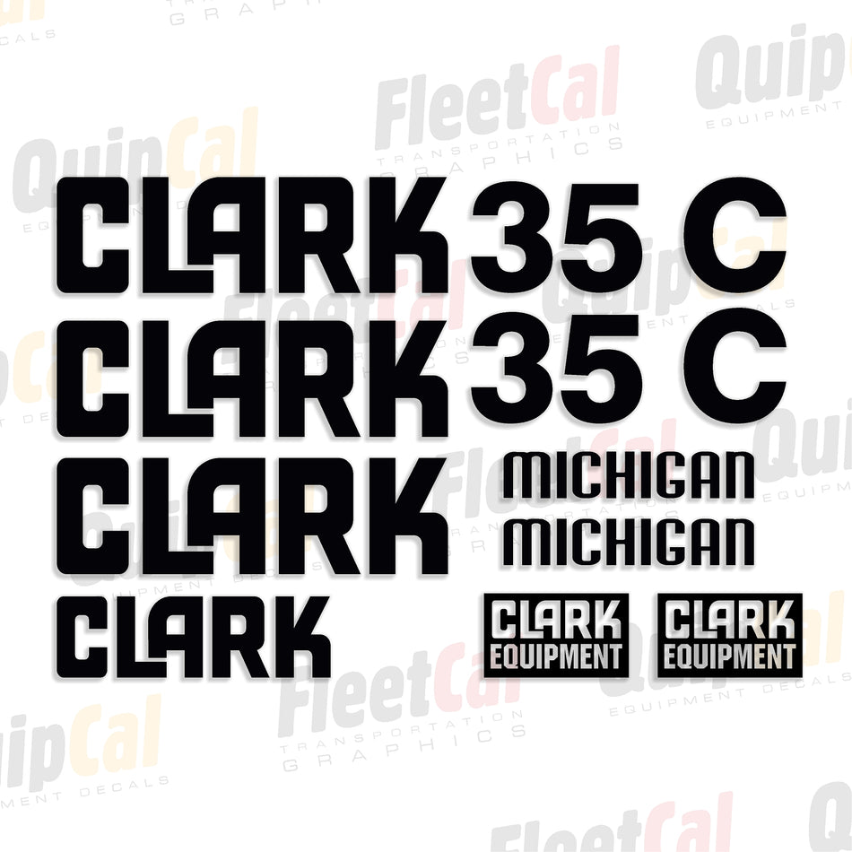 Clark Michigan Loader Decals 