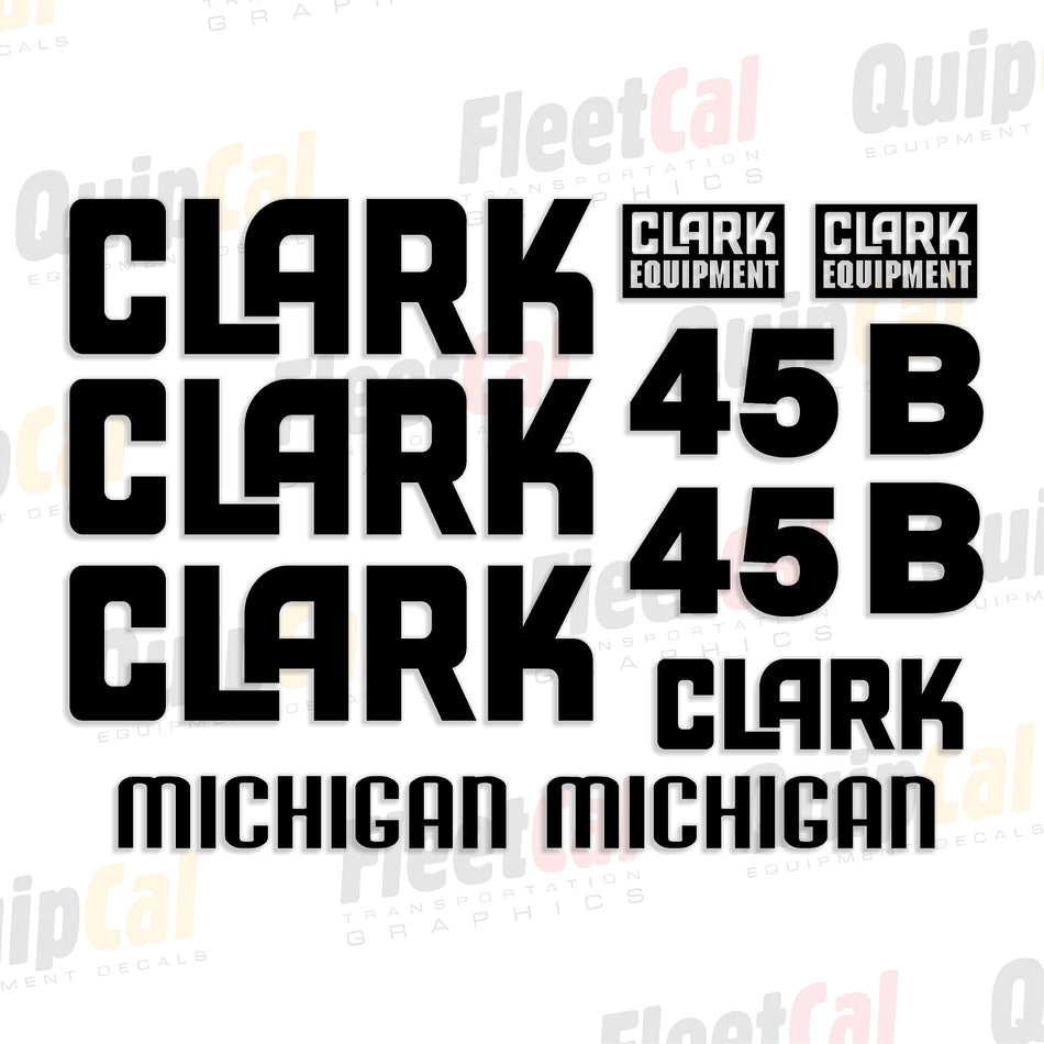 Clark Michigan Loader Decals 