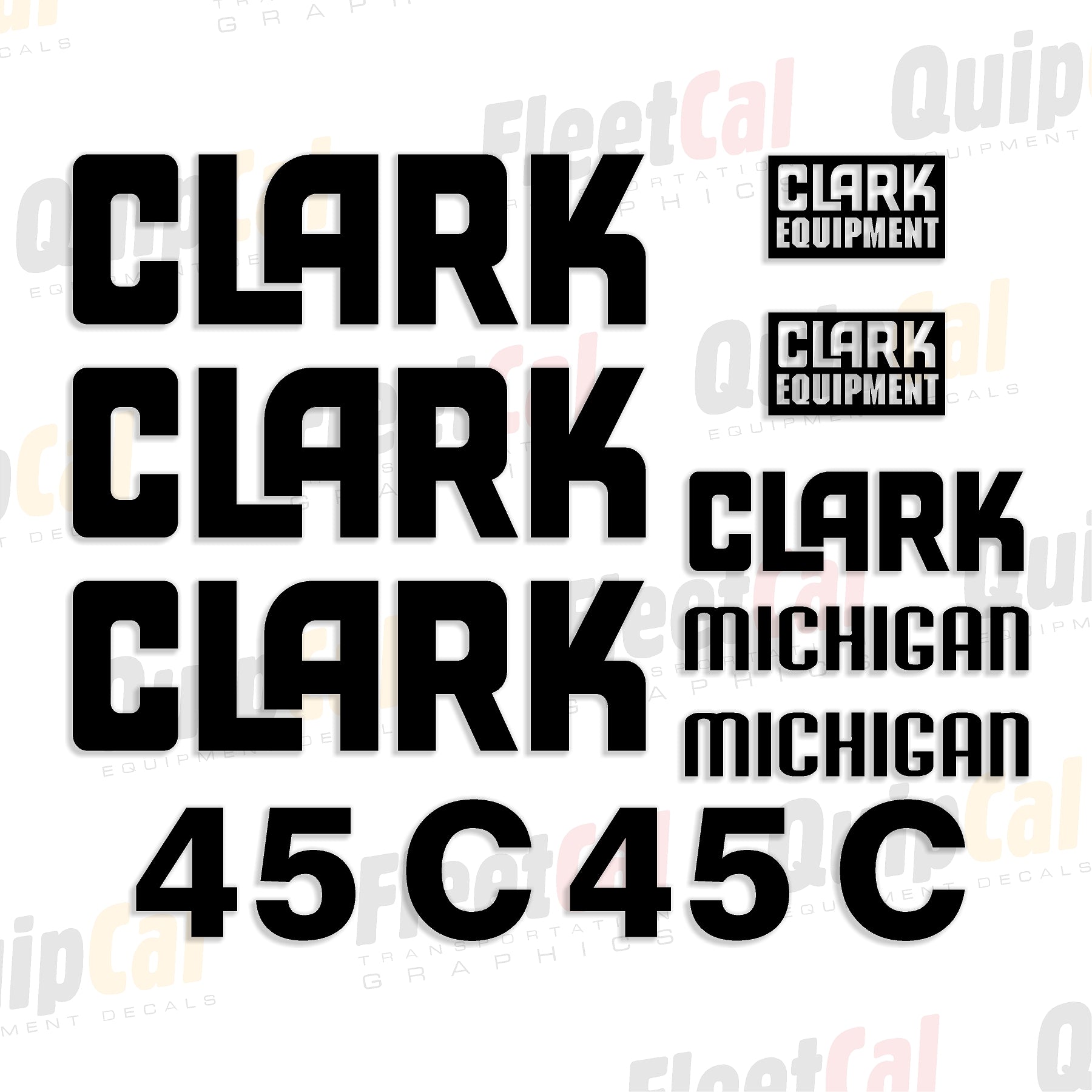 Clark Michigan Loader Decals 