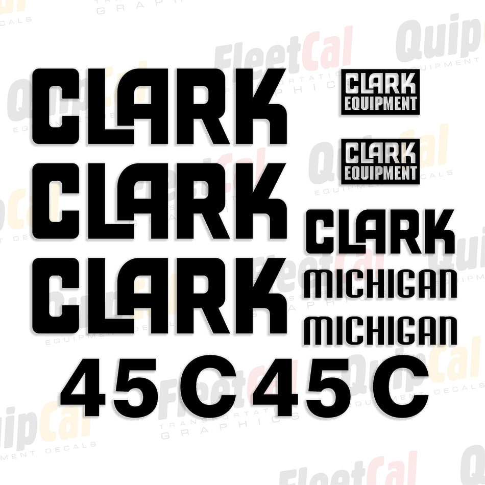 Clark Michigan Loader Decals 