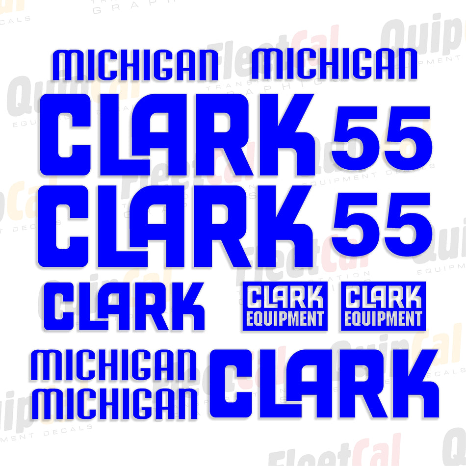 Clark Michigan Loader Decals 