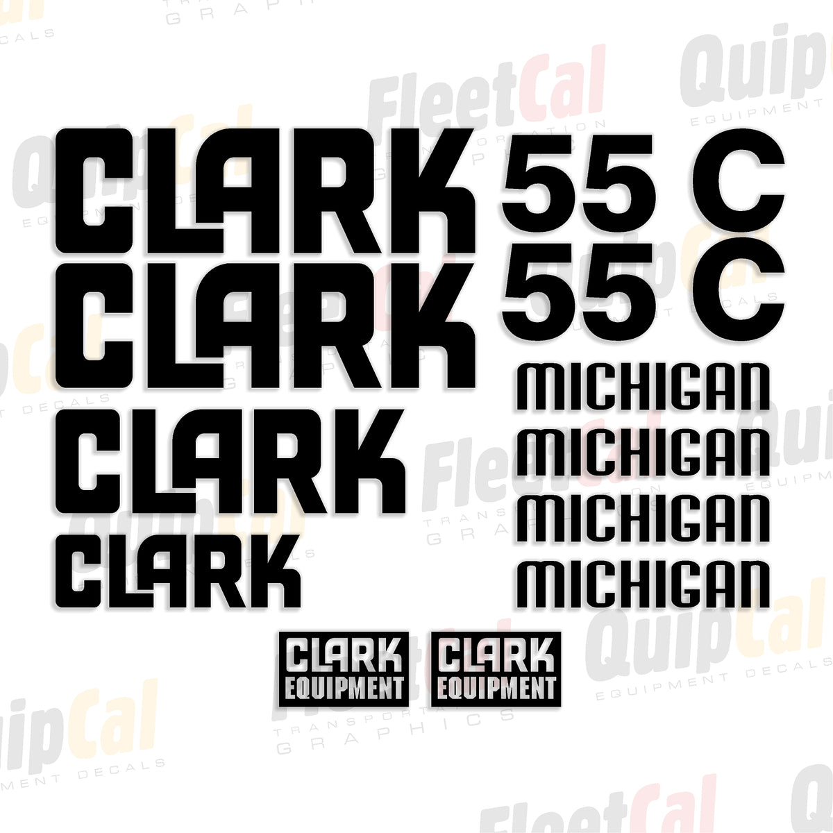 Clark Michigan Loader Decals 