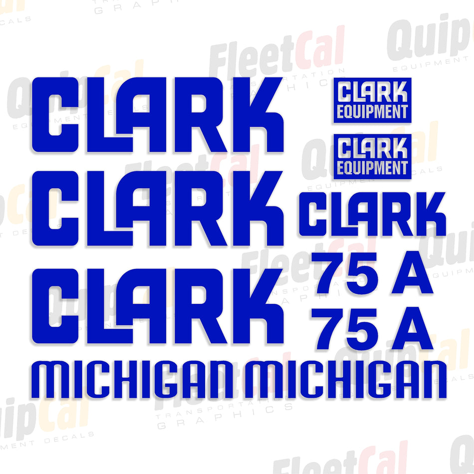 Clark Michigan Loader Decals 