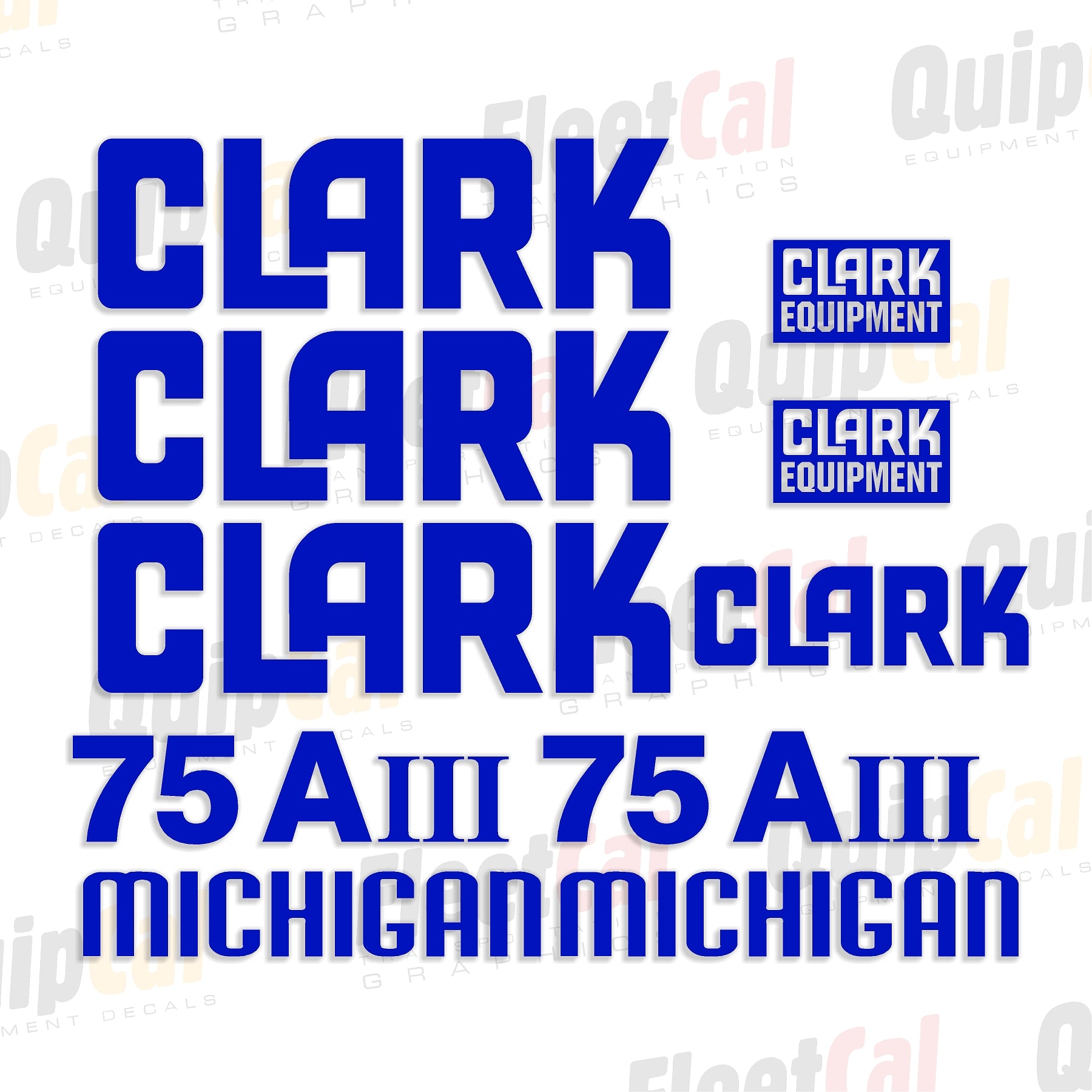 Clark Michigan Loader Decals 