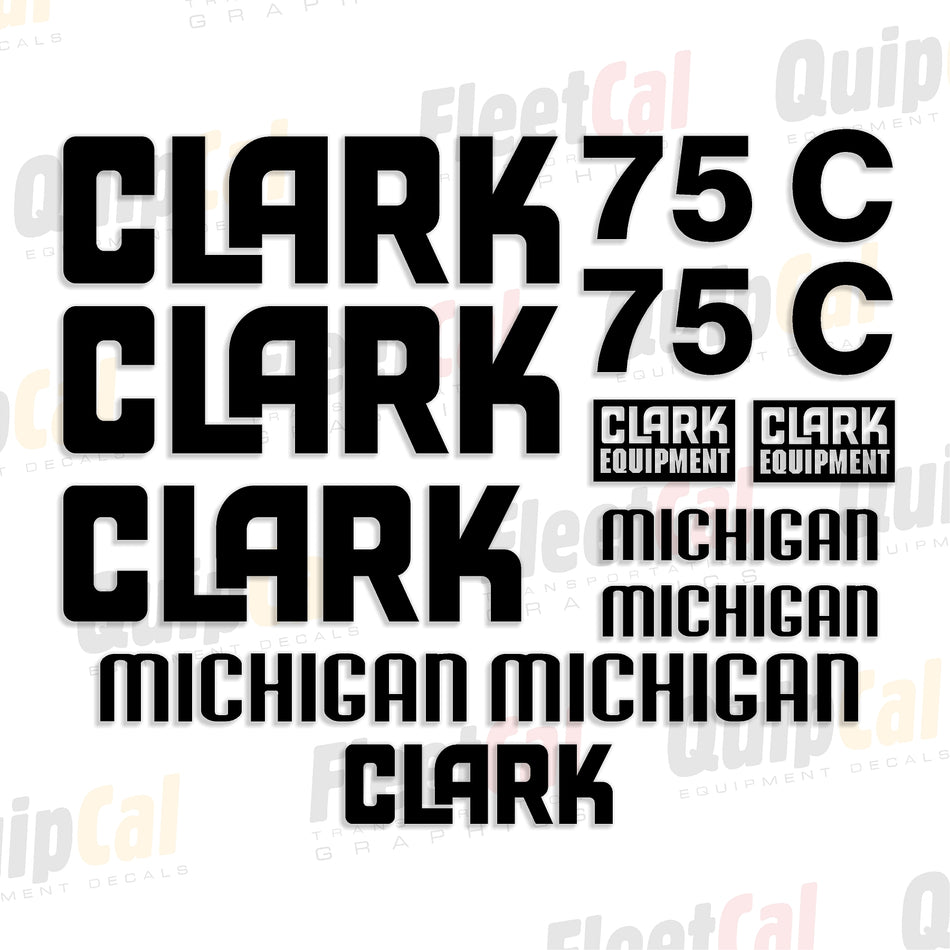 Clark Michigan Loader Decals 