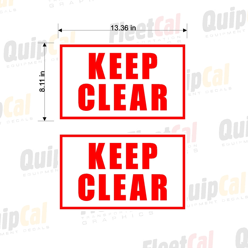 Counterweight Swing Warning - Universal 003 Safety Decal Set (1 PAIR)