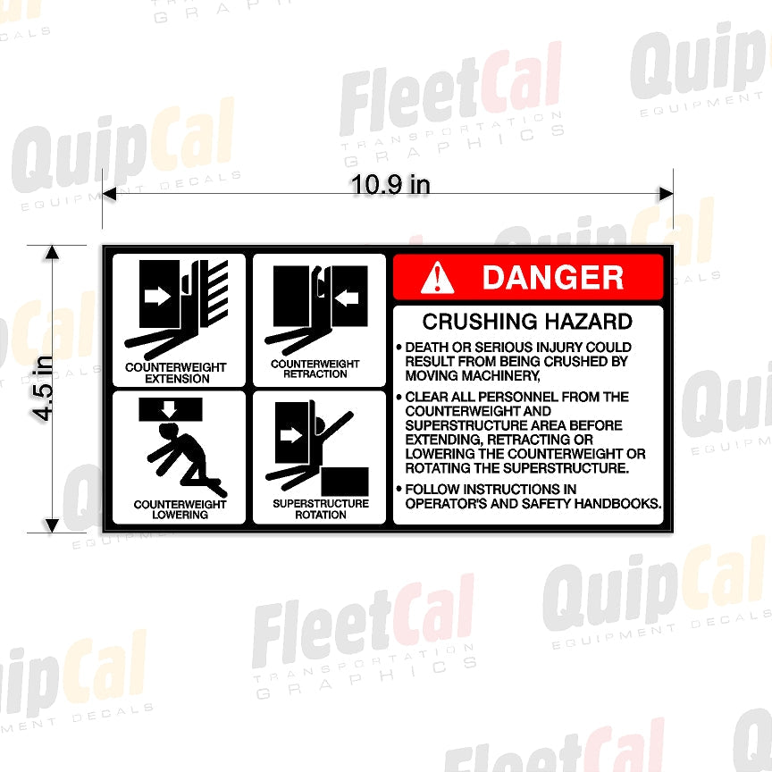 Crane Swinging Upper Crush Warning