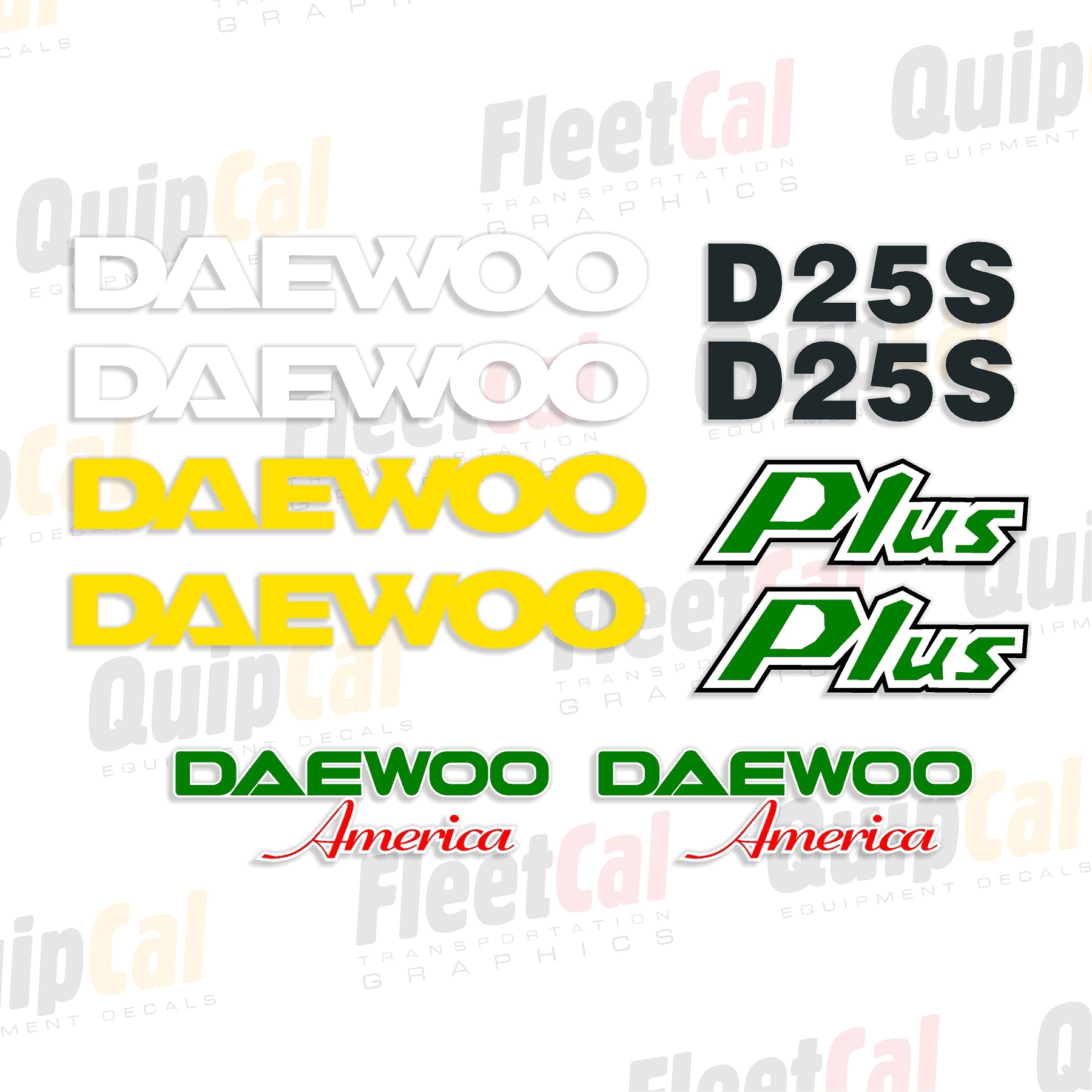 Daewoo Forklift Decals