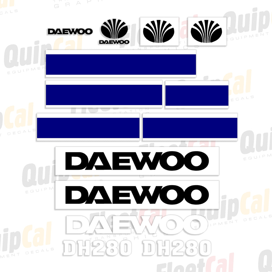 Daewoo Excavator Decals