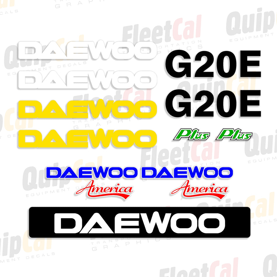 Daewoo Forklift Decals