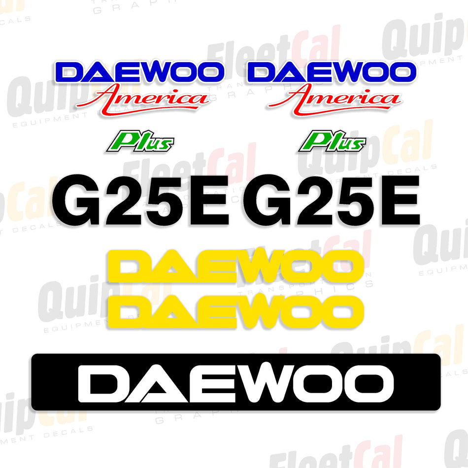 Daewoo Forklift Decals