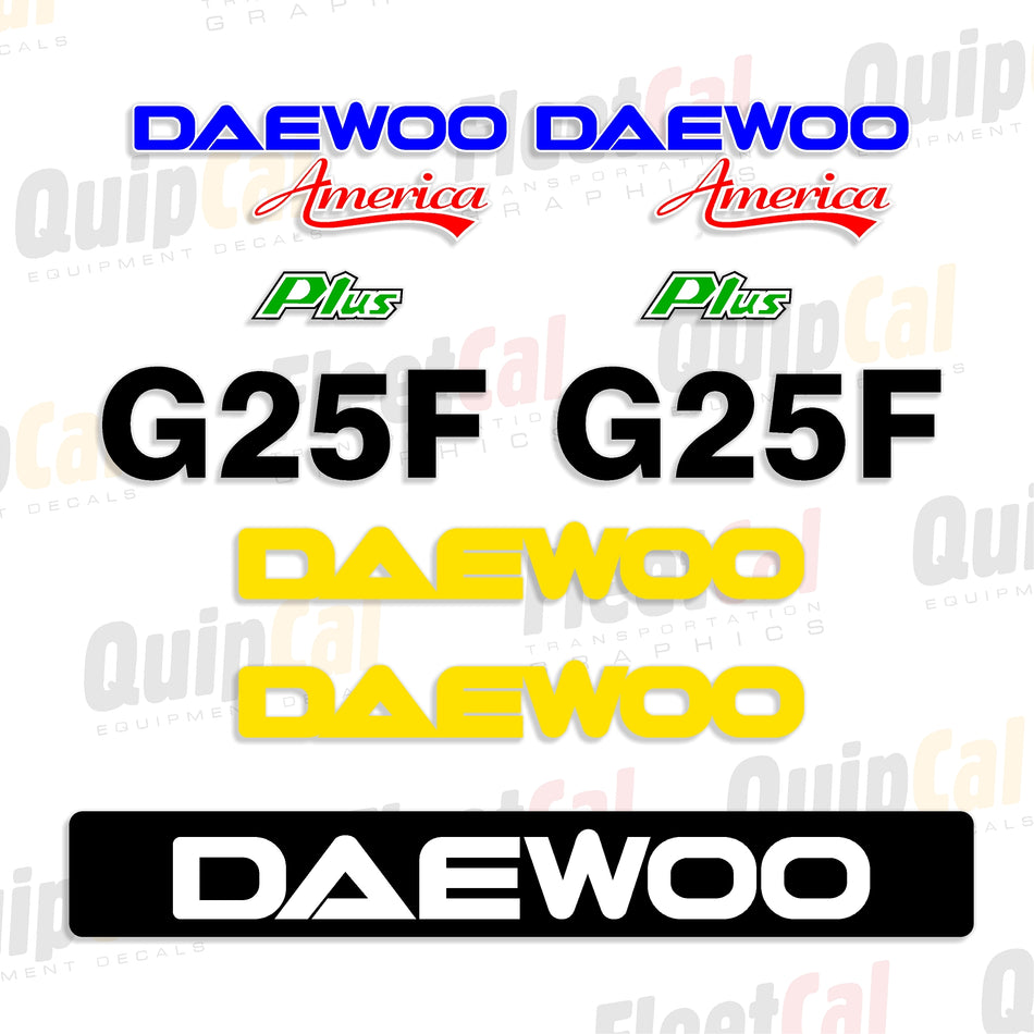 Daewoo Forklift Decals