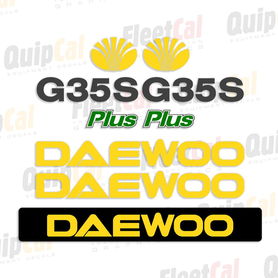 Daewoo Forklift Decals