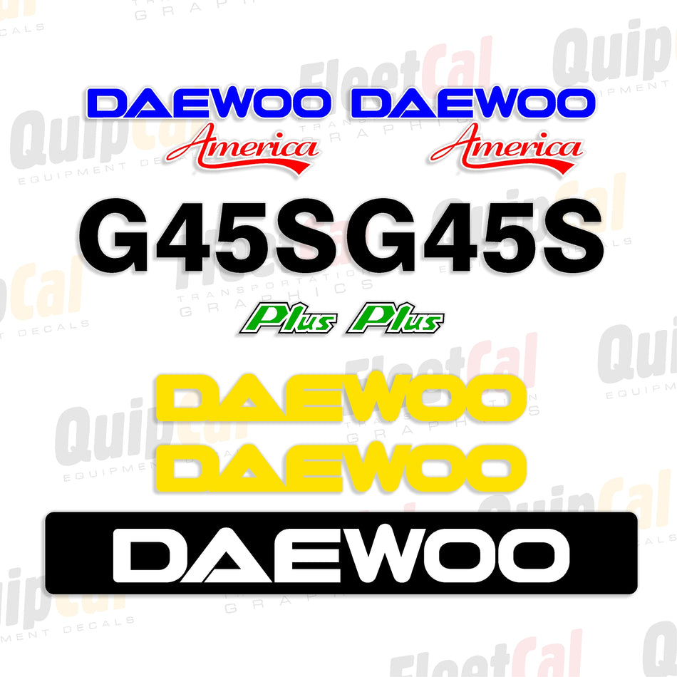 Daewoo Forklift Decals