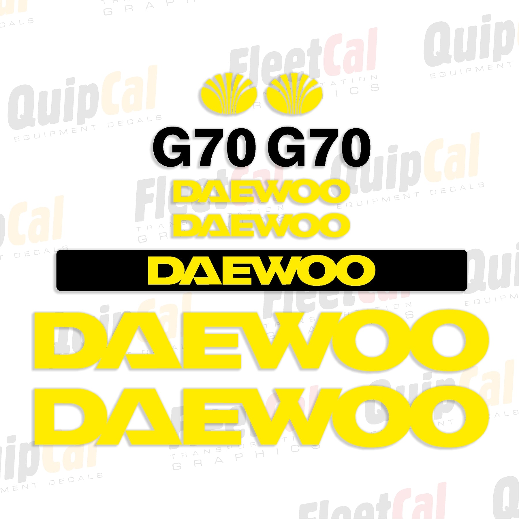 Daewoo Forklift Decals