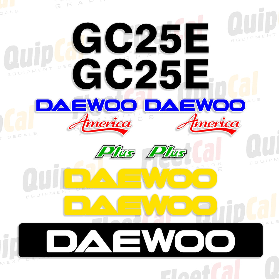 Daewoo Forklift Decals