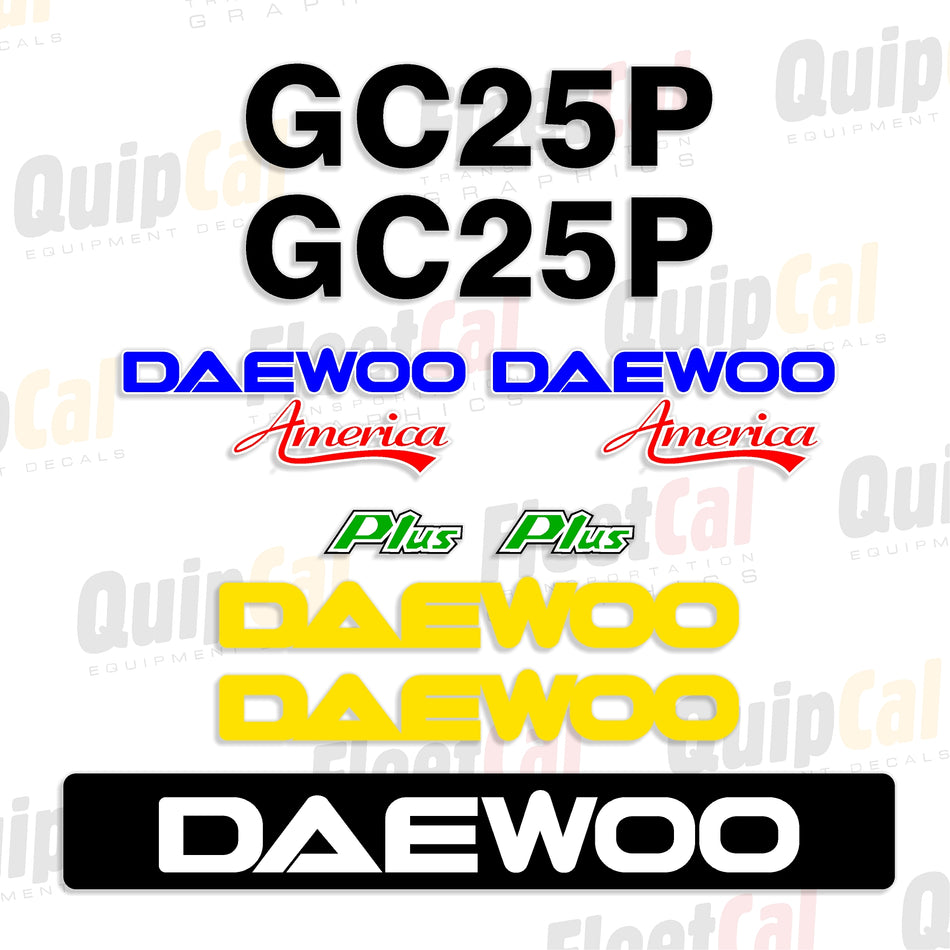 Daewoo Forklift Decals